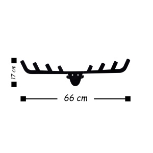 Μεταλλική Κρεμάστρα Antler Μαύρο 66x17 cm - Img 3