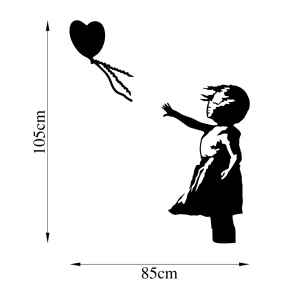Μεταλλικός πίνακας Banksy Μαύρο 105x85 cm - Img 6