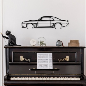 Μεταλλικός πίνακας Chevrolet Μαύρο 70x18 cm - Img 2