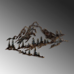 Μεταλλικός πίνακας Mountain Πολύχρωμος 70x40x1.5 cm - Img 4