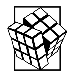 Μεταλλικός πίνακας Rubik's Μαύρο 64x69 cm - Img 5