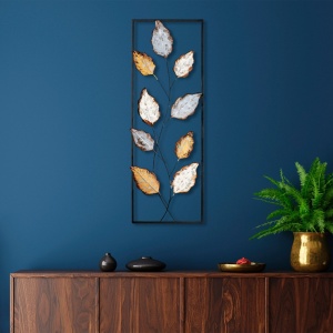 Μεταλλικός πίνακας Fagus Πολύχρωμος 32x90 cm