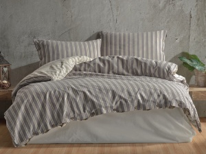 Μονά Κλινοσκεπάσματα Madras Antracit (Βαμβάκι 100%)