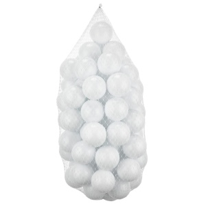 Μπαλάκια για πισίνα με μπαλάκια Bubble Pops 50 Λευκά 7x7x0 cm
