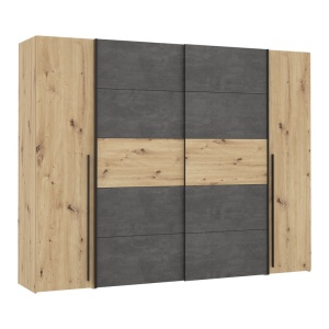 Ντουλάπα με 4 Πόρτες Verzo Pako World Καφέ ανοιχτό 270.5x61.5x210.5 cm