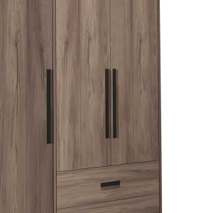 Ντουλάπα με 3 Πόρτες Edritte Pako World Ανοιχτό Καρυδί 120x52x195 cm - Img 3