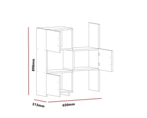 Ντουλάπα multifuncțional Anna Λευκό 65x89.8x31.5 cm - Img 7