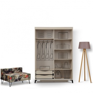 Ντουλάπα Pasific Home Fuga - 130 Meşe Dolap - Img 2