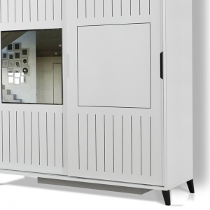 Ντουλάπα Pasific Home Fuga - 130 Parlak Beyaz Dolap - Img 5