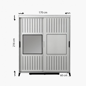 Ντουλάπα Pasific Home Fuga - 170 Ceviz Dolap - Img 7