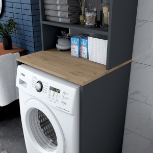 Ντουλάπι για Πλυντήριο Ρούχων KD101 Καρυδί 65x183.6x60 cm - Img 5