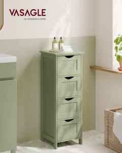 Ντουλάπι Μπάνιου με Συρτάρια Songmics Πράσινο 30x30x82 cm - Img 2