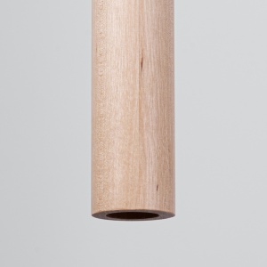 Ξύλινο κρεμαστό φωτιστικό Pastelo, Φυσικό, 3.5x3.5x120 cm - Img 4