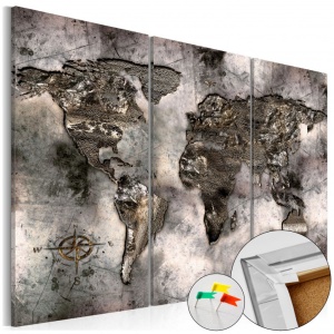 Πίνακας από φελλό - Opalescent Map [Cork Map] 90x60 cm