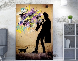 Πίνακας καμβά WY40 Πολύχρωμο 70x100 cm