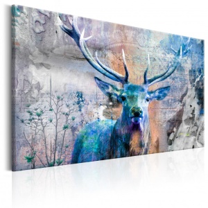 Πίνακας - Blue Deer 90x60 cm