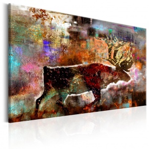 Πίνακας - Colourful Caribou 60x40 cm
