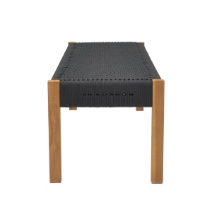 Παγκάκι Κήπου Uma Boho Pako World, Μαύρο, 120x45x40 cm - Img 3