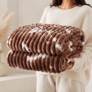 Παχιά Κουβέρτα Cocolino Stripe V3 Brown Stain 200x230 cm