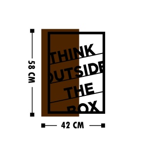 Πίνακας από ξύλο και μέταλλο Think Καρυδί 42x58 cm - Img 3