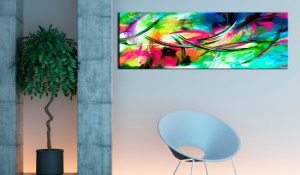 Πίνακας - Madness of color 135x45 cm - Img 2