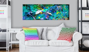Πίνακας - Sapphire Jungle 150x50 cm - Img 2