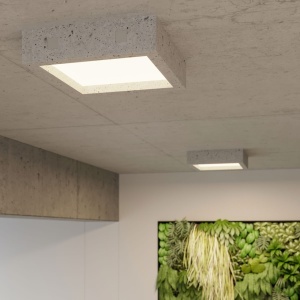 Πλαφονιέρα LED Riza, Γκρι, 3000K, 33x33x8 cm - Img 9
