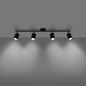 Πλαφονιέρα Lemmi, Μαύρη, 100x24x20 cm - Img 3