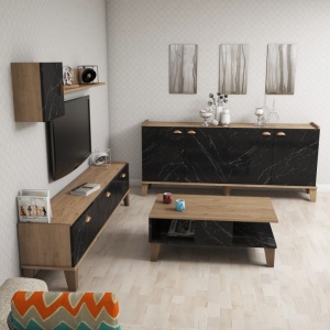 Πλήρες σετ σαλονιού Sumer G7030 Oak-Marble - Img 3