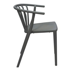 Πολυθρόνα Κήπου Armchair Pako World Σκούρο Γκρι 55x53x73 cm - Img 3