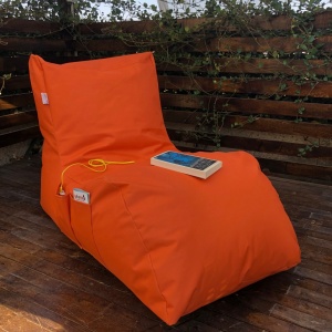 Πολυθρόνα Κήπου puf beanbag Daybed Πορτοκαλί - Img 2