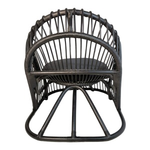 Πολυθρόνα με μαξιλάρι Tromso Boho Μαύρο 80x85x98 cm - Img 5
