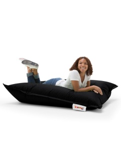 Πολυθρόνα Πουφ Κήπου Cushion Pouf Μαύρο 100x100x20 cm - Img 2