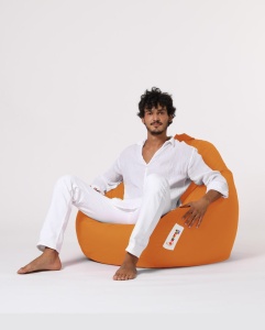 Πολυθρόνα Πουφ Κήπου Premium Πορτοκαλί 115x130x39 cm - Img 9