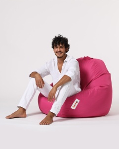 Πολυθρόνα Πουφ Κήπου Premium Ροζ 115x130x39 cm - Img 3