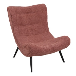 Πολυθρόνα Silla, Pako World, Ύφασμα, Ροζ, 97x80x100 cm