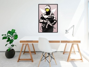 Πόστερ - Banksy: Flying Copper, με μαύρη κορνίζα, 20x30 cm - Img 2
