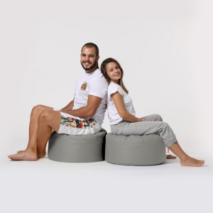 Πουφ beanbag κήπου Round Γκρι