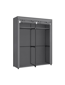 Πτυσσόμενη Ντουλάπα, Songmics, 43 x 140 x 174 cm, Γκρι, RYG02GY, Υφασμάτινο