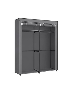 Πτυσσόμενη Ντουλάπα, Songmics, 43 x 140 x 174 cm, Γκρι, RYG02GY, Υφασμάτινο