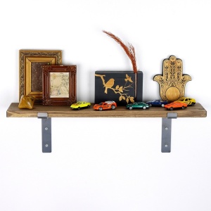 Ράφι din ξύλο Lam002 Μαύρο 60x16x14 cm