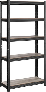 Ράφι Songmics, 5 Ράφια, 30 x 75 x 150 cm, Black, GLR030B11
