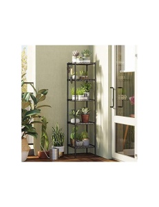 Ραφιέρα αποθήκευσης, Songmics, 100 kg, LGR23BK, Μαύρο, 30 x 30 x 123 cm - Img 2
