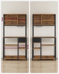Ραφιέρα κουζίνας Vasagle Καφέ 40x80x180.4 cm - Img 5