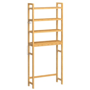Ραφιέρα μπάνιου πάνω από WC Songmics Μπεζ 63x26x185 cm