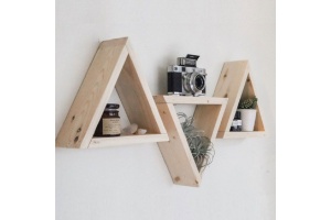 Ράφι τοίχου, Pako Word, ξύλο, 33x9x29 cm - Img 3