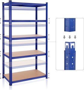 Ράφι Songmics, 5 Ράφια, 50 x 100 x 200 cm, Blue, GLR050E01 - Img 7