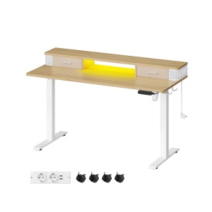 Ρυθμιζόμενο γραφείο Vasagle Κίτρινο 120x60x131.5 cm