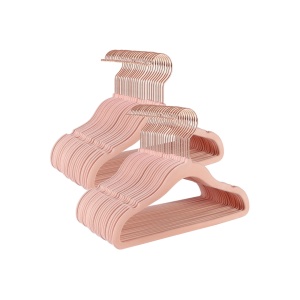 Σετ βελούδινες κρεμάστρες Songmics Ροζ 30x20.5x0.5 cm