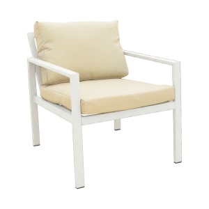 Σετ κήπου 4 τεμαχίων Gardenly, Λευκό, 68.5x175x72 cm - Img 4